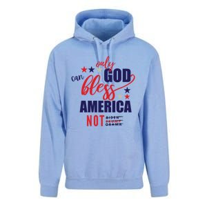 Only God Can Bless America Not Biden Trump Biden Gift Unisex Surf Hoodie