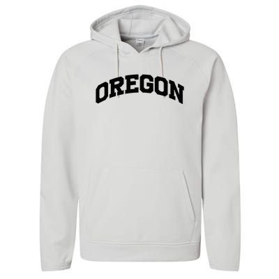 Oregon Gift College University Text Sports Performance Fleece Hoodie