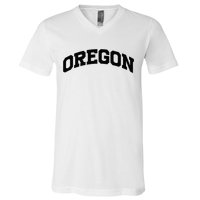 Oregon Gift College University Text Sports V-Neck T-Shirt