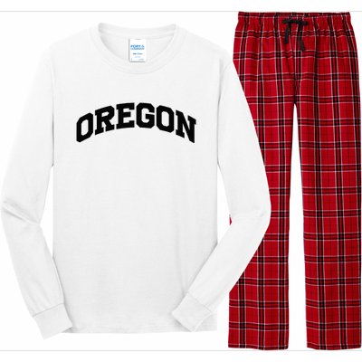 Oregon Gift College University Text Sports Long Sleeve Pajama Set