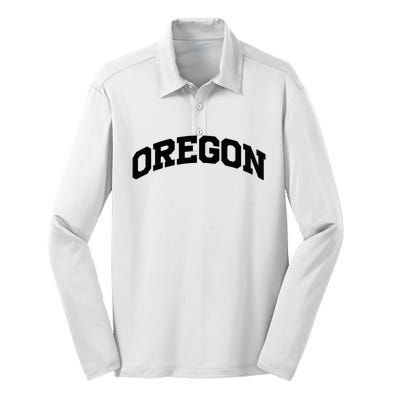 Oregon Gift College University Text Sports Silk Touch Performance Long Sleeve Polo