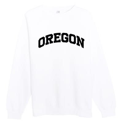 Oregon Gift College University Text Sports Premium Crewneck Sweatshirt