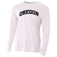 Oregon Gift College University Text Sports Cooling Performance Long Sleeve Crew