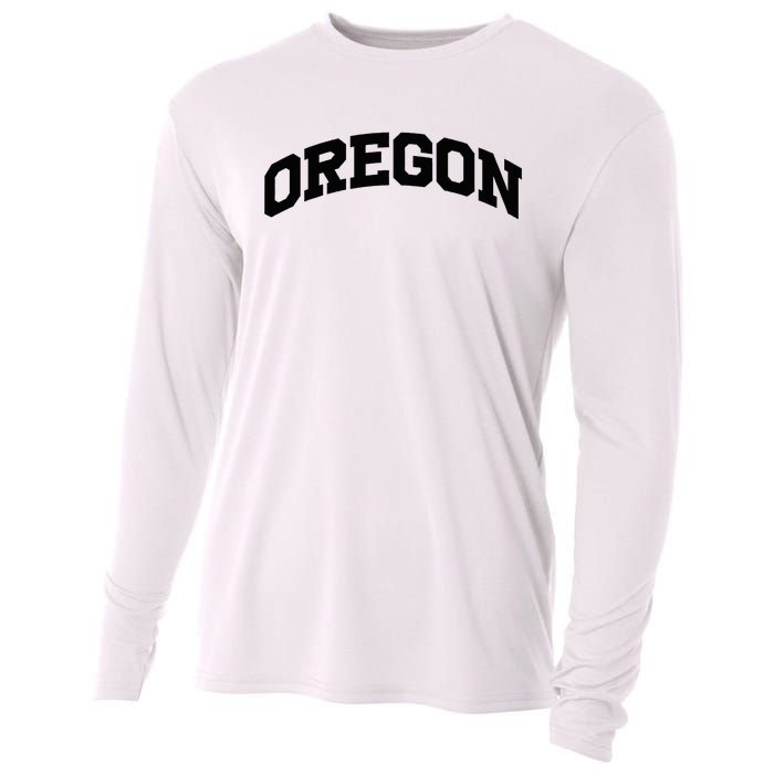 Oregon Gift College University Text Sports Cooling Performance Long Sleeve Crew