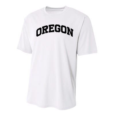 Oregon Gift College University Text Sports Performance Sprint T-Shirt