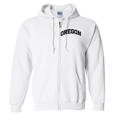 Oregon Gift College University Text Sports Full Zip Hoodie