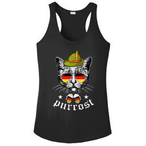 Oktoberfest German Cat Funny Purrost Women Cat Pun Ladies PosiCharge Competitor Racerback Tank