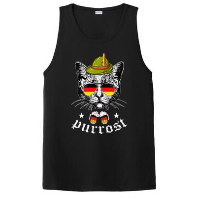 Oktoberfest German Cat Funny Purrost Women Cat Pun PosiCharge Competitor Tank