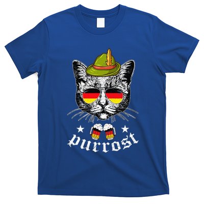 Oktoberfest German Cat Funny Purrost Women Cat Pun T-Shirt
