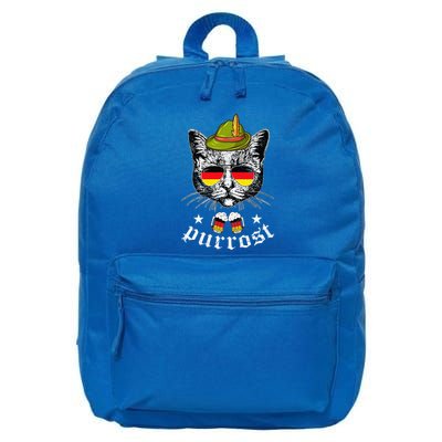 Oktoberfest German Cat Funny Purrost Women Cat Pun 16 in Basic Backpack