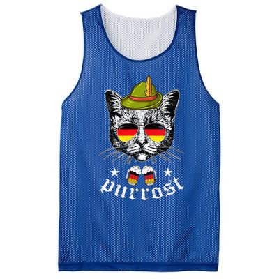 Oktoberfest German Cat Funny Purrost Women Cat Pun Mesh Reversible Basketball Jersey Tank