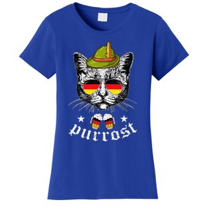 Oktoberfest German Cat Funny Purrost Women Cat Pun Women's T-Shirt