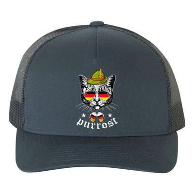 Oktoberfest German Cat Funny Purrost Women Cat Pun Yupoong Adult 5-Panel Trucker Hat