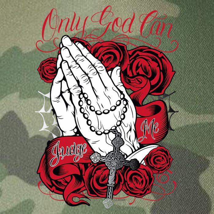 Only God Can Judge Me Red Legacy Tie Dye Trucker Hat