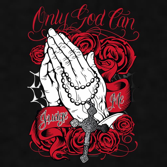 Only God Can Judge Me Red Ladies PosiCharge Tri-Blend Wicking Tank