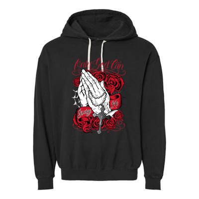 Only God Can Judge Me Red Garment-Dyed Fleece Hoodie