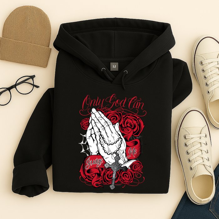 Only God Can Judge Me Red Hoodie