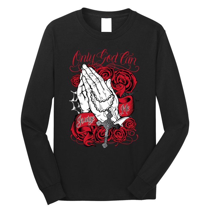Only God Can Judge Me Red Long Sleeve Shirt