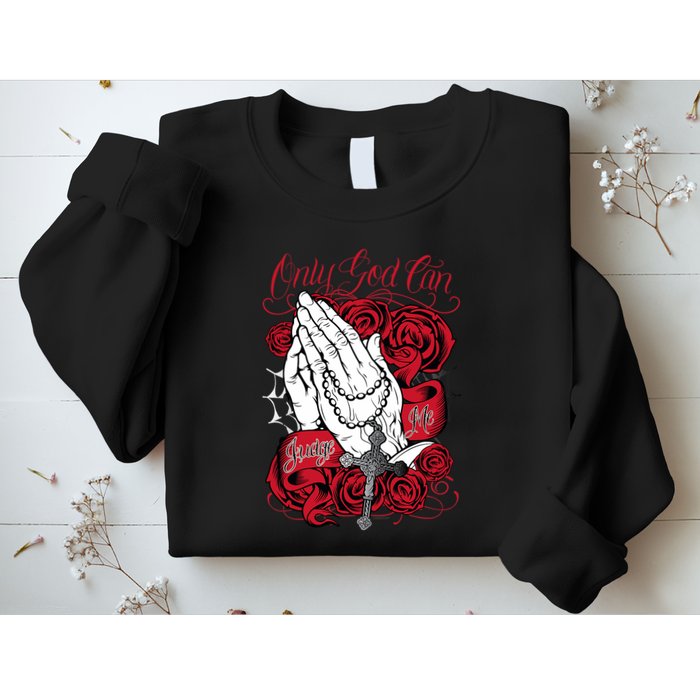 Only God Can Judge Me Red Sweatshirt