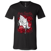 Only God Can Judge Me Red V-Neck T-Shirt
