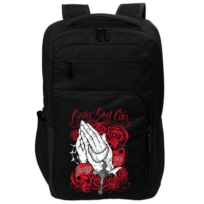 Only God Can Judge Me Red Impact Tech Backpack