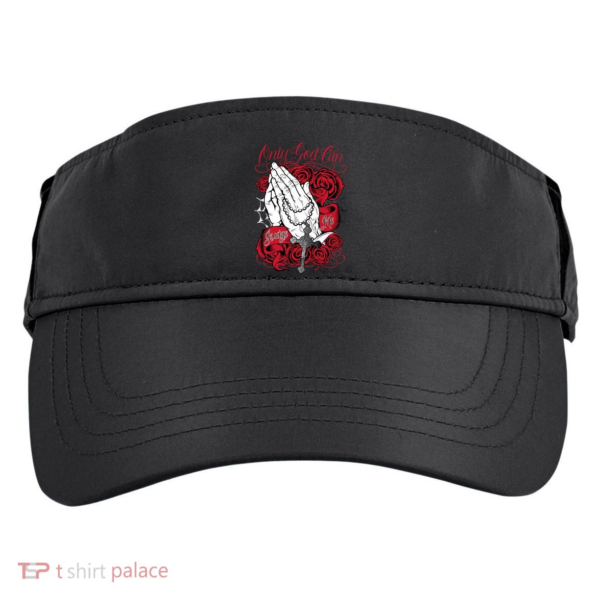 Only God Can Judge Me Red Adult Drive Performance Visor