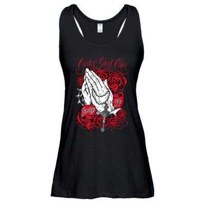 Only God Can Judge Me Red Ladies Essential Flowy Tank