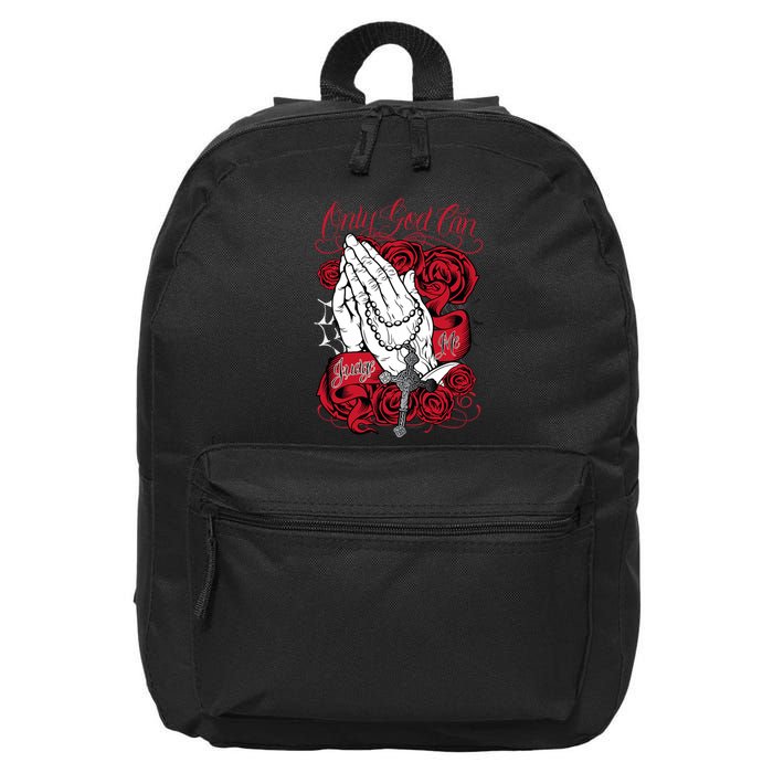 Only God Can Judge Me Red 16 in Basic Backpack