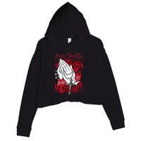 Only God Can Judge Me Red Crop Fleece Hoodie