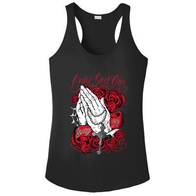 Only God Can Judge Me Red Ladies PosiCharge Competitor Racerback Tank