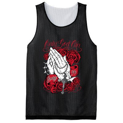Only God Can Judge Me Red Mesh Reversible Basketball Jersey Tank