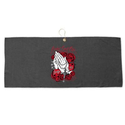 Only God Can Judge Me Red Large Microfiber Waffle Golf Towel