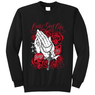 Only God Can Judge Me Red Tall Sweatshirt