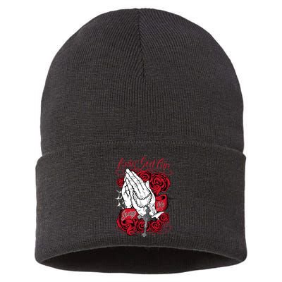 Only God Can Judge Me Red Sustainable Knit Beanie