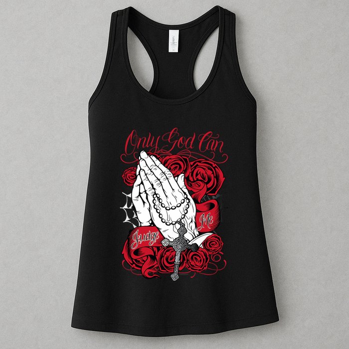 Only God Can Judge Me Red Womens Tank Top