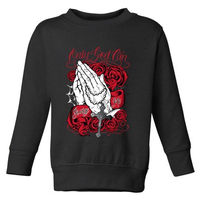 Only God Can Judge Me Red Toddler Sweatshirt