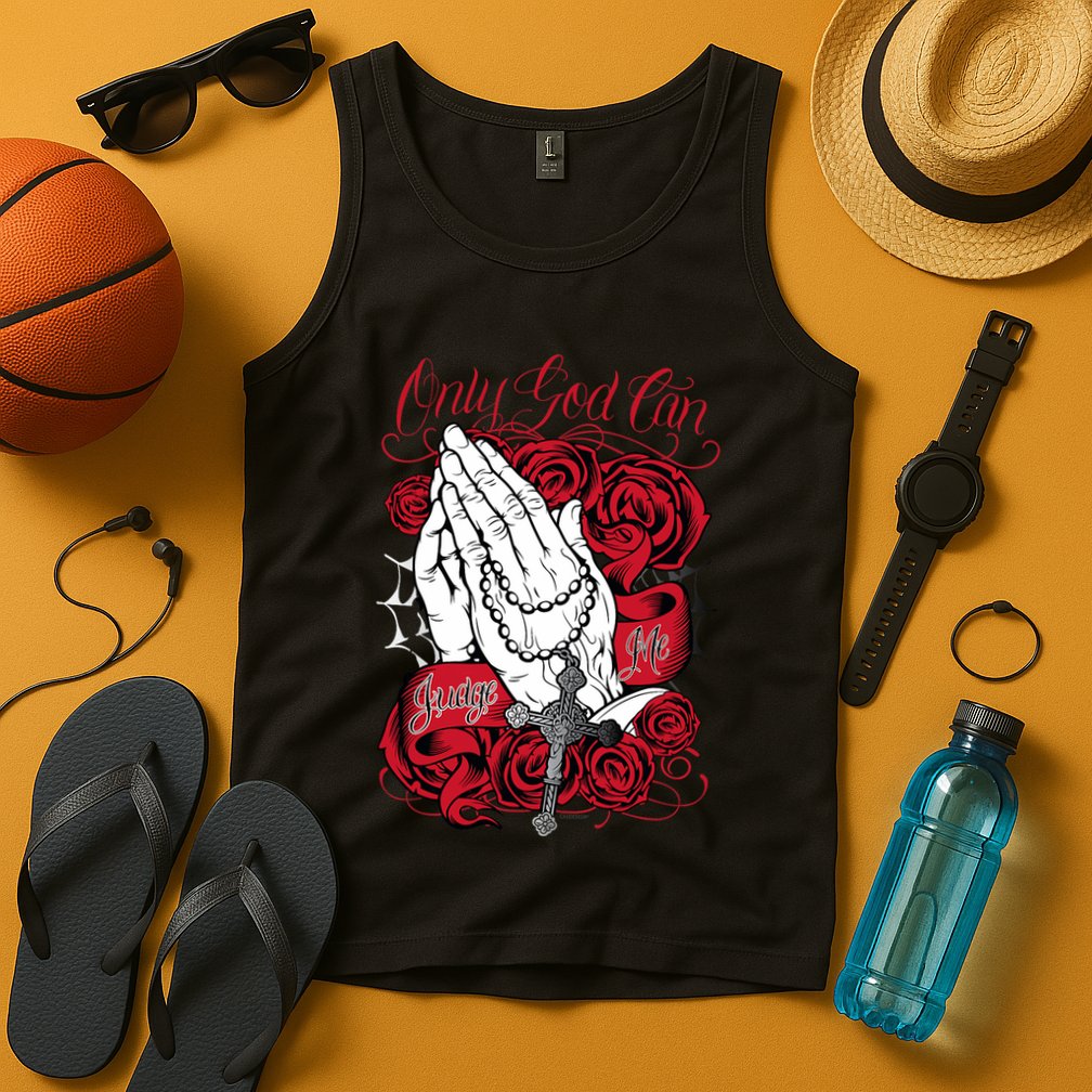 Only God Can Judge Me Red Tank Top