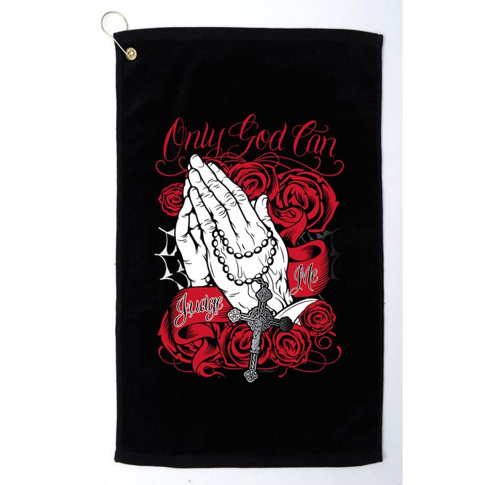 Only God Can Judge Me Red Golf Towel