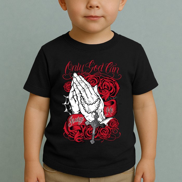 Only God Can Judge Me Red Toddler T-Shirt