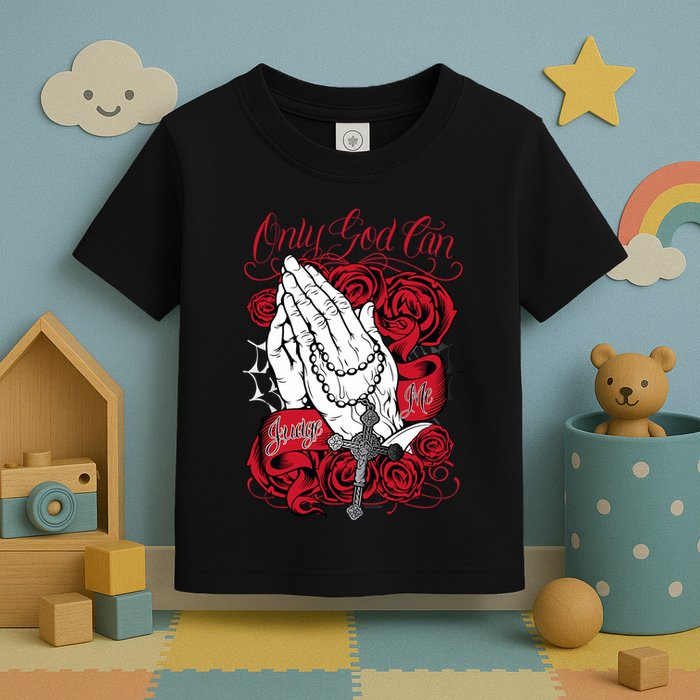 Only God Can Judge Me Red Toddler T-Shirt
