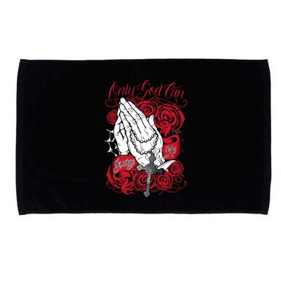 Only God Can Judge Me Red Microfiber Hand Towel