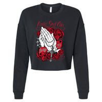Only God Can Judge Me Red Cropped Pullover Crew