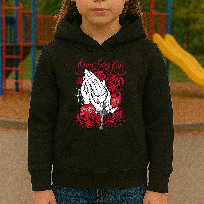 Only God Can Judge Me Red Kids Hoodie