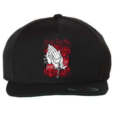 Only God Can Judge Me Red Wool Snapback Cap
