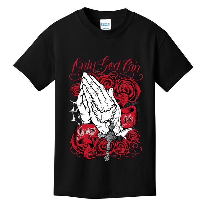 Only God Can Judge Me Red Kids T-Shirt