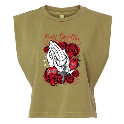 Only God Can Judge Me Red Garment-Dyed Women's Muscle Tee
