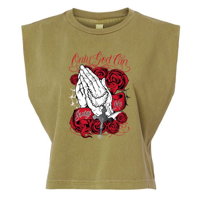 Only God Can Judge Me Red Garment-Dyed Women's Muscle Tee