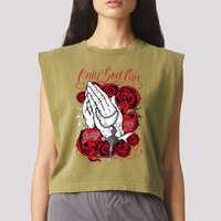 Only God Can Judge Me Red Garment-Dyed Women's Muscle Tee