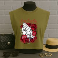Only God Can Judge Me Red Garment-Dyed Women's Muscle Tee
