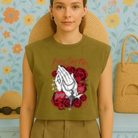 Only God Can Judge Me Red Garment-Dyed Women's Muscle Tee